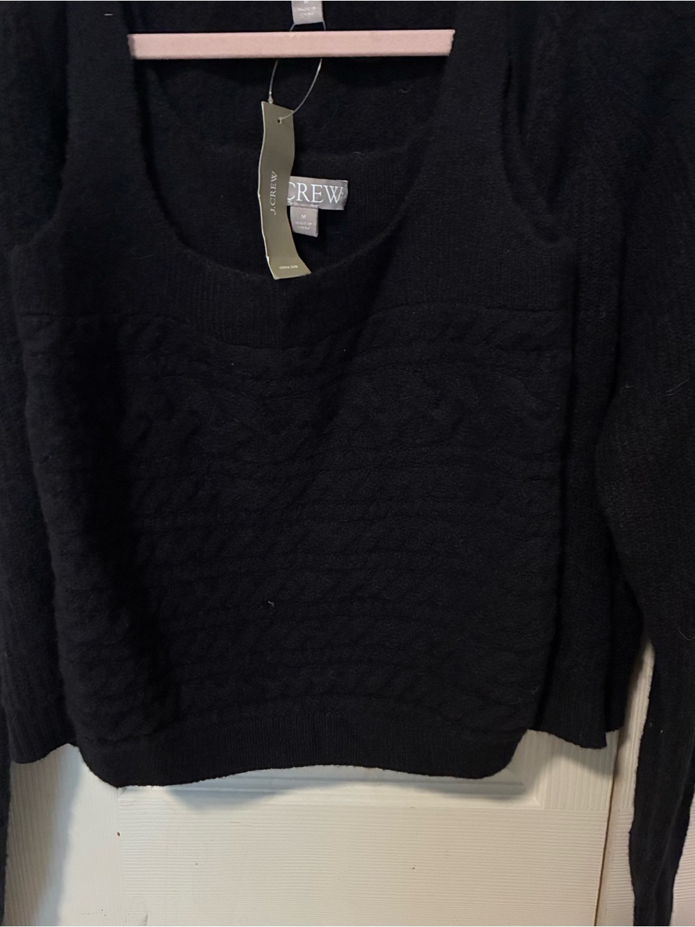 J. Crew Black Cable-Knit Sweater Tank and Cardigan Set NWT - Picture 8 of 9